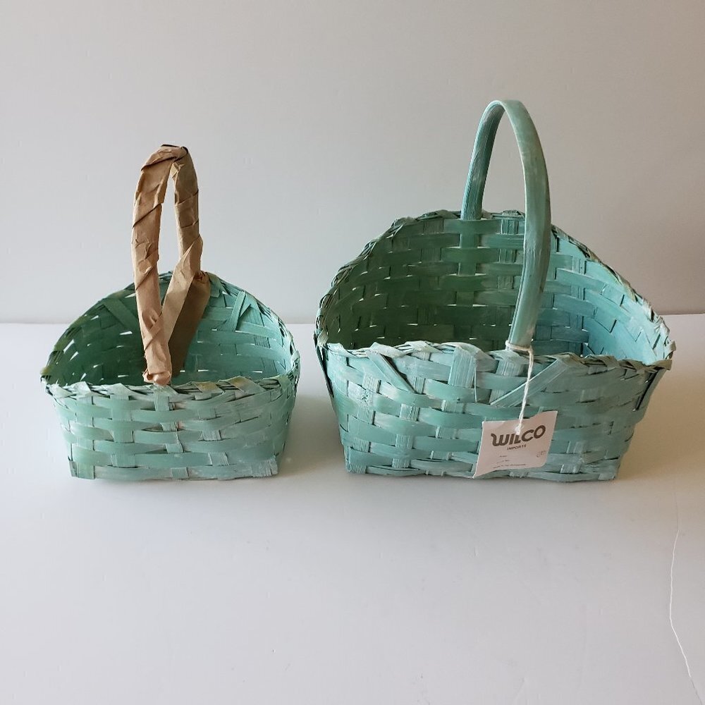 Unused - Aqua Nested Baskets (set of 2)